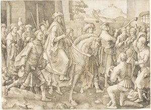 De Triomf van Mordechai door Lucas van Leyden
