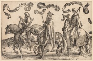 De Twaalf Koningen van Israël: David, Salomo, Rehabeam door Lucas van Leyden