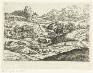 Landschap met ruiters