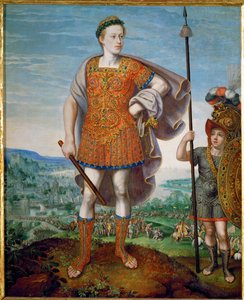 Keizer Matthias als Publius Cornelius Scipio (olieverf op hout) door Lucas van Valckenborch