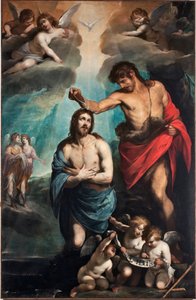 De doop van Christus door Luciano Borzone
