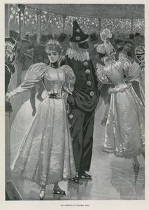 IJscarnaval in Niagara Hall, Westminster Londen (litho)