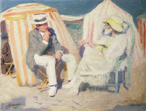 Gesprek op het strand
