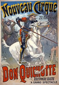 Advertentie voor "Nouveau Cirque" met "Don Quichotte, Bouffonnerie équestre", pub. 1892
