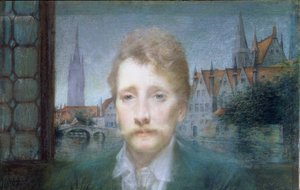 Portret van Georges Rodenbach door Lucien Levy Dhurmer