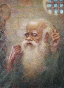 Socrates (469-399 v.Chr.) in de gevangenis