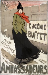Eugenie Buffet (1866-1934), Franse populaire zangeres elke avond bij de Ambassadeur door Lucien Metivet