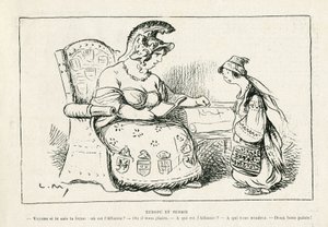 Illustratie in Le Rire, 01/11/13 - Europa en Servië - Oorlog van 14-18 (gravure) door Lucien Metivet