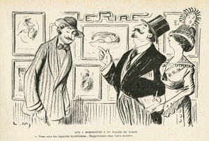 Illustratie in Le Rire, nr. 481, 27/04/12 - Bij de "Humoristen" van het Palais des glaces door Lucien Metivet