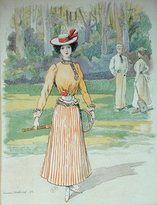 Tennisoutfit door Lucien Metivet
