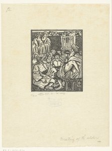 Bijeenkomst van Boaz met de tien ouderlingen door Lucien Pissarro