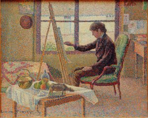 Het atelier van de kunstenaar – Portret van de broer door Lucien Pissarro