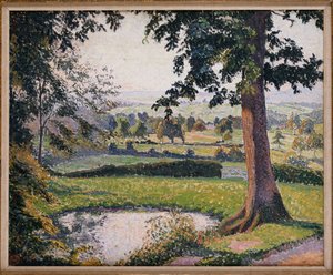Gunville Vijver, Sedgeville door Lucien Pissarro