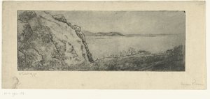 Heuvels aan de kust door Lucien Pissarro