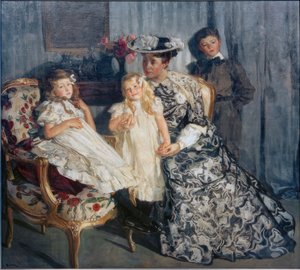 Madame Simon met haar kinderen