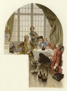 Illustratie voor The School for Scandal door Lucius Rossi