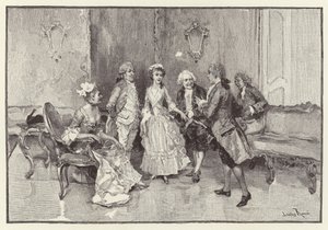 Illustratie voor The School for Scandal door Lucius Rossi