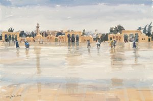 Wind en regen op de Tempelberg, Jeruzalem door Lucy Willis