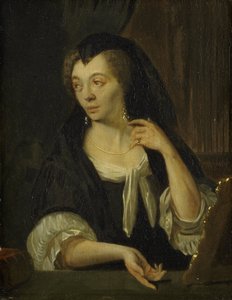 Anna de Hooghe (1645-1717). De vierde vrouw van de schilder door Ludolf Bakhuysen