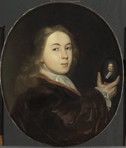Johannes Bakhuysen (1683-1731). Met een Miniatuurportret van zijn Vader Ludolf door Ludolf Bakhuysen