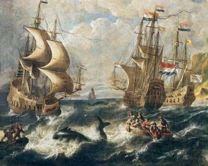 De walvisvangst (detail)