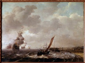 De zee bij de Helder in Holland