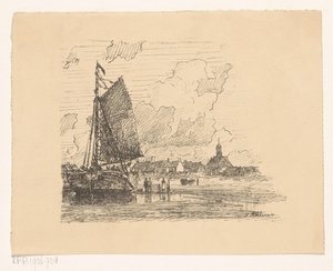 Bomschuit op het strand van Noordwijk aan Zee