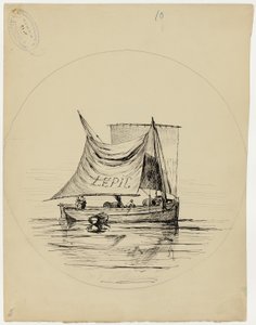 Plaatontwerp voor E. Leveille door Ludovic Napoléon Lepic