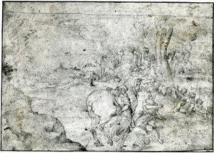 Erminia en de Herders, c.1600 door Ludovico Carracci