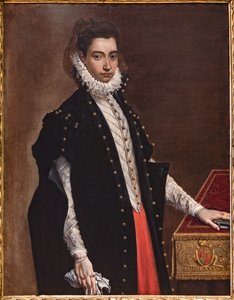 Portret van Lucrezia Bentivoglio Leoni door Ludovico Carracci