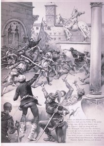 Als je ooit onze straten weer verstoort, illustratie uit Romeo en Julia door Ludovico Marchetti
