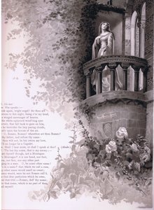 Julia, ach mij! Romeo, zij spreekt, illustratie uit Romeo en Julia