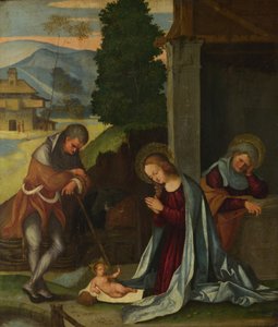 De Geboorte door Ludovico Mazzolino