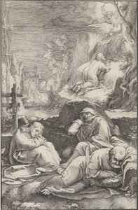 Christus in de hof van Getsemane door Ludovicus Siceram