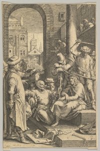 De Kroning met Doornen, uit De Passie van Christus, ca. 1623 door Ludovicus Siceram