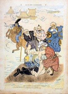 Karikatuur door Braun die Henri Brisson (1835-1912) afbeeldt (gravure)