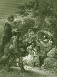 Hertog van Monmouth gevangen na de slag bij Sedgemoor
