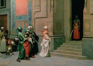 Buiten het paleis door Ludwig Deutsch