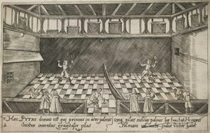 Een spel van echt tennis, c.1600