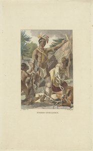 Irokese familie voor tipi door Ludwig Gottlieb Portman