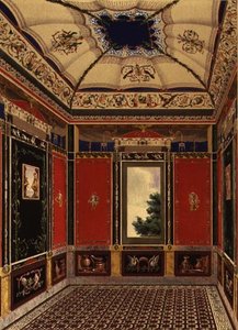De Pompeiaanse Kamer geschilderd door Augustine Aglio (1777-1857) uit 