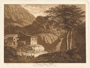 Dichtbij Visp in Wallis / Geboorteplaats van Thomas Platter door Ludwig Hess