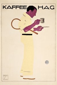 Reclameposter voor Kaffee Hag door Ludwig Hohlwein