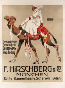 Hirschberg & Co. Sport- en reiskleding, 1907 door Ludwig Hohlwein