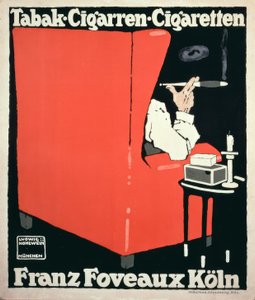 Tabak-Sigaren-Sigaretten Franz Foveaux Keulen door Ludwig Hohlwein