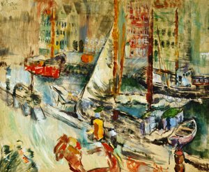 Fra Nyhavn, 1923 door Ludvik Peter Karsten