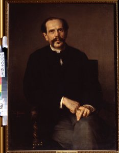 Portret van een man door Ludwig Knaus