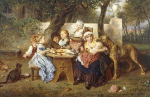 Het Verjaardagsfeest door Ludwig Knaus
