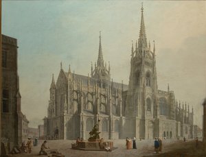 De Kathedraal van Sint Vitus in Praag door Ludwig Kohl