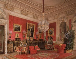 Interieurs van het Winterpaleis. De studeerkamer van keizerin Maria Alexandrovna, 1869
